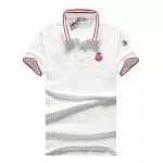 acheter tops t-shirts hommes moncler polo badge embroidered isp blanc